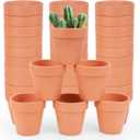 26 Pack Terra Cotta, 3inch Small Clay Flowerpots with Drainage Hole, Terracotta Pot for Indoor Outdoor Plant, Great for Plants, DIY Crafts