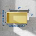 Neodrain Shower Niche, Insert Bathroom Storage Shower Shelf, Stainless Steel Recessed Wall Niche No Tiled Recessed Cabinet Waterproof for Shower Storage(Gold,24"x12")