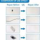 Drywall Repair Kit,Drywall Hole Patch Repair Kit to Fix Wall Surface Holes and Creak Damage with White Repair Putty 17OZ,8PCS Aluminum Repair Patchs,Scraper,Sanding Pad Fill Quick and Easy Solution (19-in-1 SET (2 Cans of Spackle))