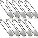 Set of 8 Giant Safety Pins, Tool Gadget Large Stainless Steel Safety Pins for Heavy Duty Laundry