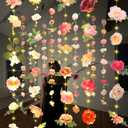 Suncalla 6 Pcs 35.4ft Hanging Flowers Garlands Backdrop Lighted Floating Fake Wildflower Vines LED Floral Garland Ceiling for Spring Wedding Bridal Shower Birthday Graduation Party(Lovely, Multicolor)