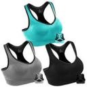Racerback Sports Bras for Women with Pads - High Impact Athletic Tank Tops for Yoga and Workout Brassieres Bra 3 PCS