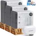 Travel Vacuum Storage Bags with Pump, Carry-on Luggage Compression Bags + Portable Electric Pump, 80% Space Saver for Clothes, Vacuum Seal Bags for Clothing Packing Travel, Pack of 15