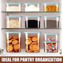 Airtight Food Storage Containers 5-Piece Set, BPA-Free Plastic Kitchen Canisters with Secure Snap Lock Lids for Cereal, Pasta, Snacks, Flour & Pantry Organization