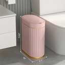 ELPHECO Sensor Trash Can 2 Gallon Waterproof Motion Sensor Trash Can, Automatic Bathroom Trash Bin, Slim Garbage Can for Dorm Room, Pink Gold