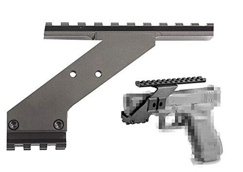 Gotical Combo of 2 - Pistol Hand Guns Picatinny Rail Mount Accessories with Micro Red Dot Sight