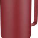 HASLE OUTFITTERS 40 oz Stainless Steel Tumbler with Handle, Vacuum Insulated Tumblers Bulk, Reusable Double Wall Travel Coffee Mug, Durable Powder Coated Water Bottles(Wine Red, 1)