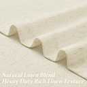 Heavy Duty Pinch Pleated Linen Curtains 96 Inches Long Semi Sheer for Living Room Light Filtering Back Tab Neutral Farmhouse 2 Panel Set 96 Inch Drapes for Bedroom Window (Natural)