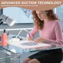 Electric Diamond Art Painting Pen with Storage Tray,Vacuum Diamond Art Pen No Wax Needed with Adjustable Suction,Accessories Tool for Setting AB Stones, Quiet and Long-Lasting (Pink)