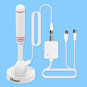 Chaowei Small Indoor Amplified HDTV Antenna with Signal Booster Amplifier, 2023 Amplified hd Digital tv Antenna with Magnetic Base,16.5ft Coax Cable, Up to 100 Miles