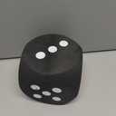 Shappy 6 Inches Foam Dice Fun Filled Large Educational Toy Kawaii Giant Dice Decorative Eva Foam Jumbo Cube Big Square Building Blocks for Game Nights Learning Sessions(Black,1 Pc)