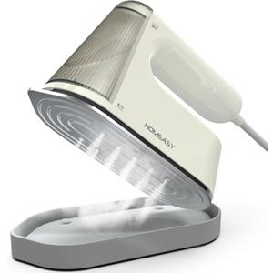 Travel Steamer for Clothes Portable, HOMEASY Mini Steam Iron, 2 in 1 Garment Clothes Steamer Handheld with Detachable Water Tank for Home & Travel, Fast Heat up, 1200W