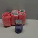 Tessco 6 Pcs 16 oz Colored Mason Jars with Lids Regular Mouth Glass Canning Jar for DIY Crafts Flower Decor, Storage, Canning, Pickling, Preserving, Fermenting (Purple)