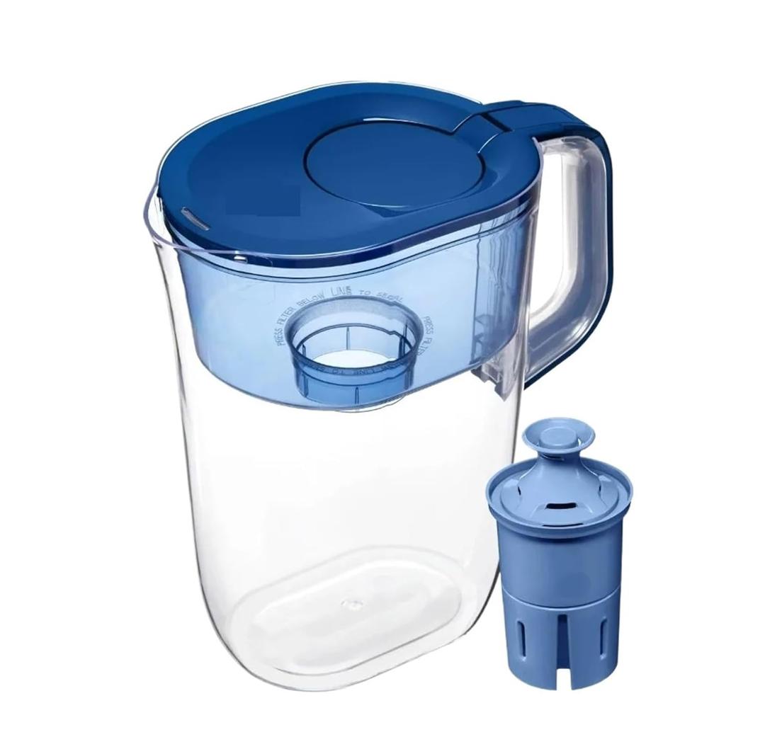 Large 10 Cup Water Filter Pitcher with 1 Filter Blue Large 10 Cup Water Filter Pitcher with 1 Filter Blue