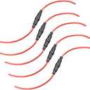 uxcell Inline Screw Type Fuse Holder 14 Gauge AWG 5Pcs for 5mm x 20mm Tube Fuse