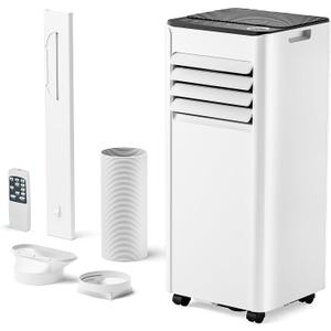 8000 BTU Portable Air Conditioner - Cools 350 Sq.Ft Quickly, 3-in-1 AC Unit with Remote, 24H Timer, Quiet Operation & Window Kit for Bedrooms Apartments Offices Dorms