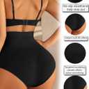 Avidlove Tummy Control Shapewear Women's High Waist Shaping Panties Girdle Slimming Thong Underwear S-3XL (Black)