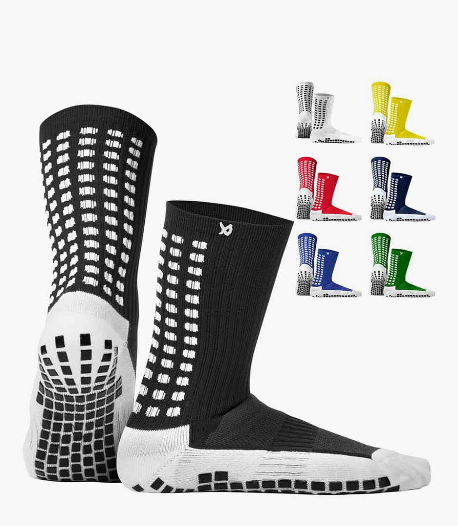 Lux Dual Grip Socks - Soccer Grip Socks for Men and Women. GripArray Performance & Comfort