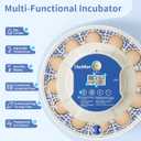 18 Egg Incubators for Hatching Eggs, Incubation Day Display, 2 Egg Trays, Automatic Egg Turning, Built-in Egg Candler, Auto Refill, Adjustable Air Vent, for Chicken, Quail, Duck, Turkey & Goose Eggs