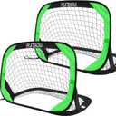 RUNBOW 3.3x2.2 FT Kids Soccer Goal with Carry Bag, Portable Pop Up Soccer Net for Backyard Training, Indoor/Outdoor Use for Youth and Adults (Green)