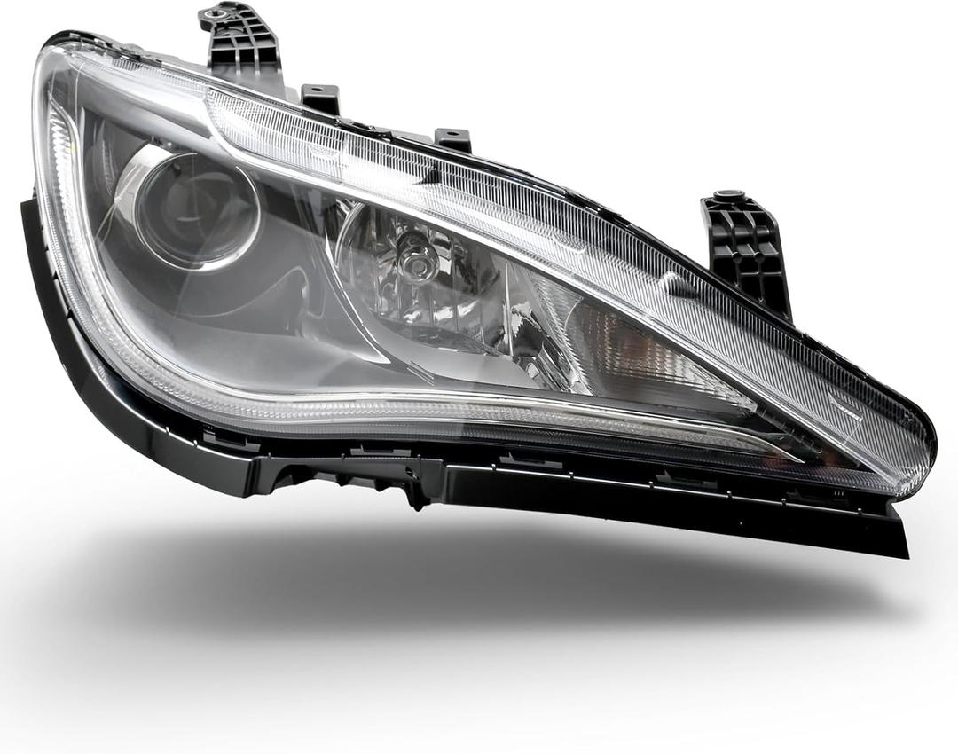 Headlights Assembly Compatible with Chrysler Pacifica 2017-2020,Headlamp Chrome Trim Passenger Side Replacement CH2519153 68228946AI (Right Halogen)