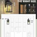 FEMILA Dusk to Dawn Outdoor Wall Sconce, 15" Matte Black Seeded Glass Outdoor Sconce Lights, Front Porch Light Fixtures Wall Mount, Garage Lights for Patio, Entryway, Garden, 4FD54B-PC BK