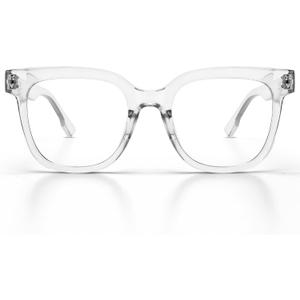 miyya 1.0 Reading Glasses for Women, Fashion Readers for Women Spring Hinge Eye Glasses, Blue Light Reading Glasses (Clear)