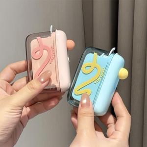 2pcs Automatic Pop-up Portable Floss Dispenser with 50 Pcs Dental Floss, Floss Dispenser Refillable, Travel Floss Picks Case for Home, Restaurant, and On-the-Go Oral Care (Green+Pink)