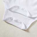 LYSMuch Baby Girls Ruffle Sleeves Bodysuit Infant Solid Color Top Jumpsuit (White)