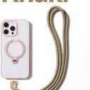 TORRAS Phone Lanyard Crossbody with 2 Phone Tabs, Adjustable Anti Theft Phone Strap for iPhone 17 Pro Max, Premium Metal Buckles, Universal Cell Phone Neck lanyard for Women and Men, Khaki
