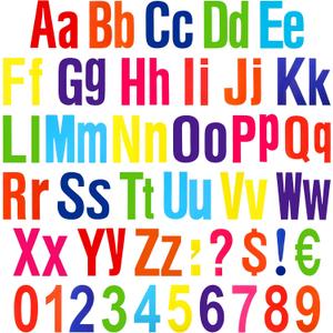 134 Pcs 5 Inch Bulletin Board Letters Colorful Alphabet Letters Numbers and Punctuation Cutouts Letters for Bulletin Board Wall Set for Display Board Chalkboard(Rainbow)