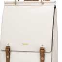 Cnoles Leather Backpack Purse For Women Fashion Ladies Vintage Bags Casual College Travel Backpacks Large bag White (28 x 11 x 38)