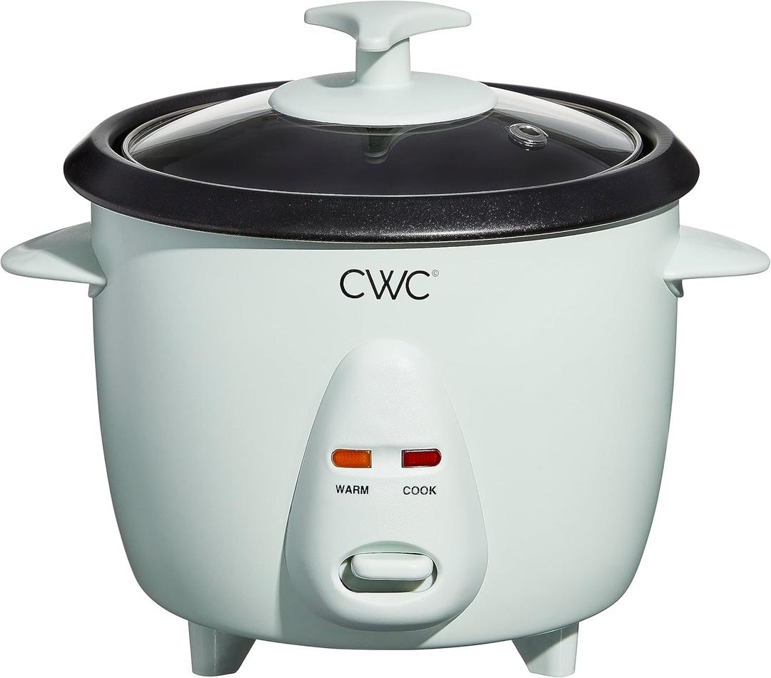 COOK WITH COLOR 6 Cup Rice Cooker 300W - Effortless Cooking and Perfectly, Cooks 3 Cups of Raw Rice for 6 Cups of Cooked Rice, Sage