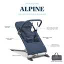 Baby Delight Alpine Deluxe Portable Bouncer, Infant, 0 6 Months, Quilted Indigo
