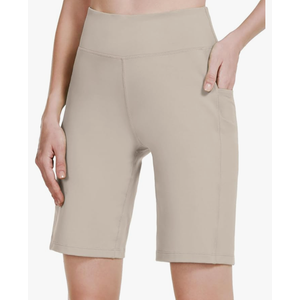 baleaf Women's 10" Long Bermuda Shorts Above Knee Length with 3 Pockets Walking Athletic Workout High Rise Yoga Running Size XL