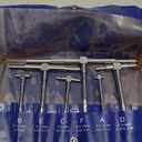 Beslands 6 Pc Telescoping Gage Set, 5/16" - 6" Range, T-Bore Hole Gauges w/Pouch, High Precision Telescopic Bore Gauge T-Gage Set (5/16" to 6")