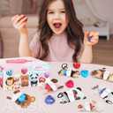 2 x 28 Pack Huggable Animal Valentine Cards + Heart Squishy Stress Balls - Interactive Valentine Exchange Cards with Slow Rebound Fidget Toys, Perfect Valentine Party Favors & Classroom Prizes