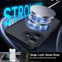 Magnetic Shockproof for iPhone 17 Case,Upgraded[Camera Protection][Compatible with Magsafe][Non-Slip][Mil-Grade Protection] Slim Anti-Yellowing Translucent Matte Phone Case for iPhone 17,Black