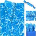 100 Sheets Ocean Waves Tissue Paper, 20 x 14'' Ocean Wavy Print Wrapping Tissue Seamless Waves Art Decorative Tissue for Beach Pool Birthday Summer Ocean Theme Party Supplies