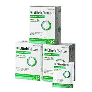 BlinkBetter Tea Tree Oil Eyelid Wipes- 60 (Pack of 3) Natural Blepharitis, MGD & Dry Eye Relief Wipes | Cleansing, Soothing, Dual-Textured, Triple Moisture Formula | Biodegradable & Gentle