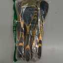 Dishwasher Safe & Heat Resistant Handcraft wood utensils set for cooking | 7-Piece Sturdy Wooden Kitchen Utensil Set for Nonstick Cookware | Wooden Cooking Spoon Set | Maintenance Free | Yellow Ochre