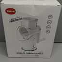 Rotary Cheese Grater with Handle - Vegetable Shredder with 5 Blades & Strong Suction Base, Round Slicer & Food Chopper for Kitchen (Green)