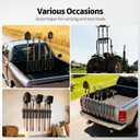 10 Hole Shovel Holder for Truck Bed & Trailer, Heavy-Duty Steel Tool Rack with 2 Mounting Groups, Universal Organizer for Shovel, Rake, Trimmer, Lawn Tools, Black