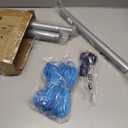 2 Pack Boat Cover Support Poles Height Adjustable Support Poles Pontoon System for V-Hull/Pontoon/Bass/Jon Boat Cover Accessories with 2 Blue/Red PE Ropes (Blue)