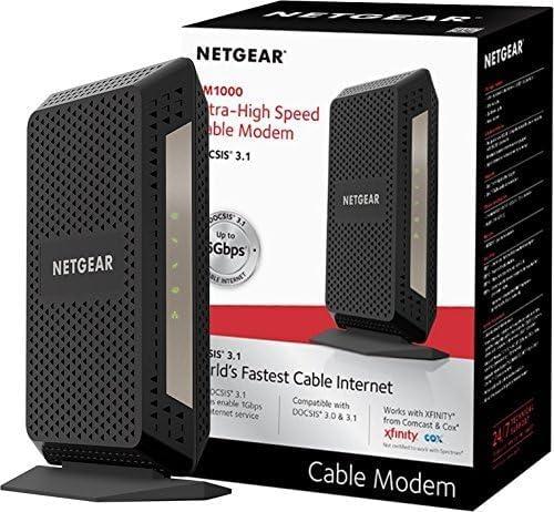 Netgear CM1000 Ultra-High Speed DOCSIS 3.1 Cable Modem - Black - CM1000 Netgear CM1000 Ultra-High Speed DOCSIS 3.1 Cable Modem - Black - CM1000