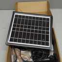 6.5W Solar Pond Filter Built-in Battery Backup, Solar Water Fountain Pump with Pond Filter, 8 Nozzles & PVC Tubing for Bird Bath, Small Ponds, Fish Tanks, Water Features P3065D
