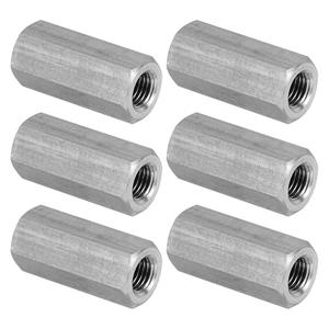 PATIKIL M8 x 1-Pitch 304 Stainless Steel Hex Coupling Nuts, 8Pcs 30mm/ 1.2" Length Fully Threaded Rod Coupling Nut Studding Connector Fasteners, Silver Tone