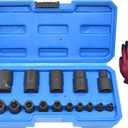 15Pcs Torx Plus Socket Set, External Torx Plus Socket Set, 6 Point EP Socket EP4 - EP24 With 1/2'' 3/8'' 1/4'' Dr, Replacement for E-TORX, Works with Most Cars and Tesla
