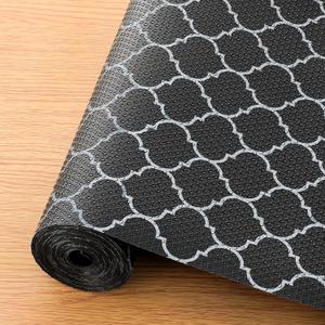 Cooyes Shelf Liner for Kitchen Cabinets  Non-Adhesive Waterproof Drawer Liner  Durable EVA Material Easy-to-Cut Shelf Paper for Refrigerator, Cupboard, Dresser with Modern Pattern (11.8"W x 118"L, Black White)