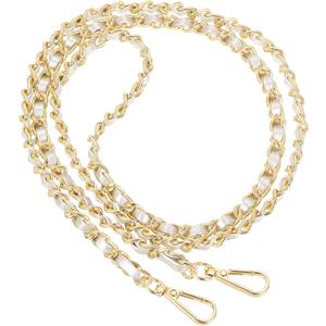PATIKIL Purse Chain Strap, DIY Bag Chain Strap Replacement Crossbody Bag Straps Clutch Chain Strap (47", Silver & Gold)